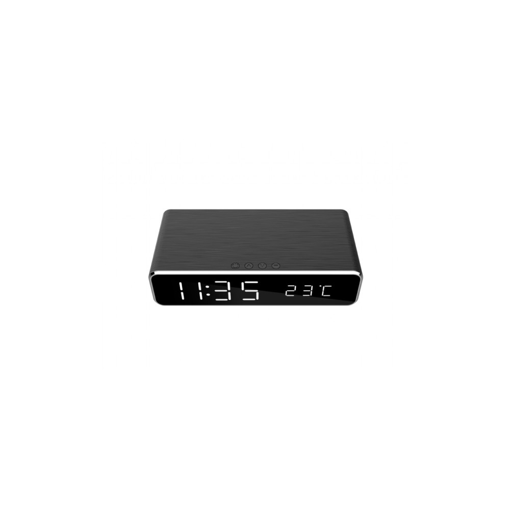 Produktbild för Gembird DAC-WPC-01 - väckarklocka - rektangulär - elektronisk - skrivbord - svart