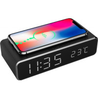 Produktbild för Gembird DAC-WPC-01 - väckarklocka - rektangulär - elektronisk - skrivbord - svart