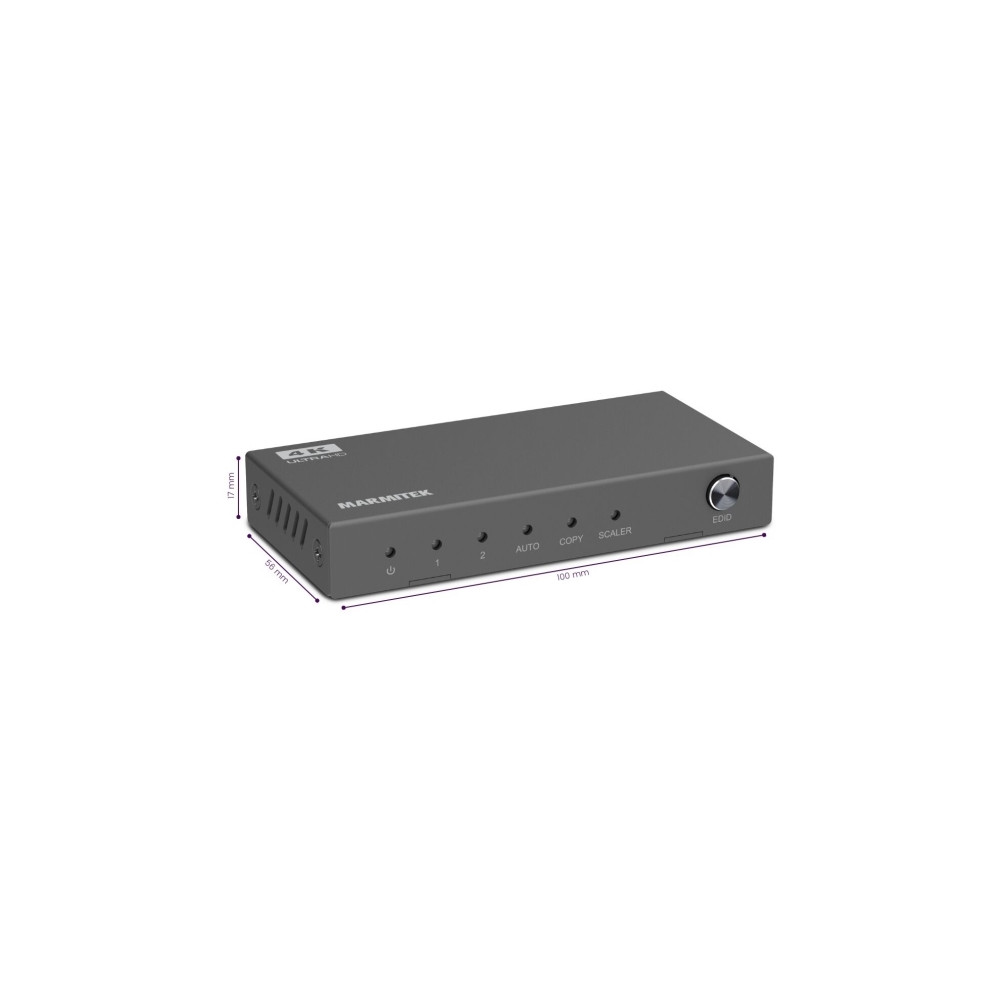 Produktbild för Marmitek Split 612 Pro, HDMI, 2x HDMI, 2.0b, 3840 x 2160 pix...