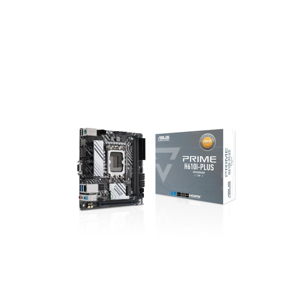 Produktbild för ASUS PRIME H610I-PLUS-CSM - moderkort - mini ITX - LGA1700-uttag - H610