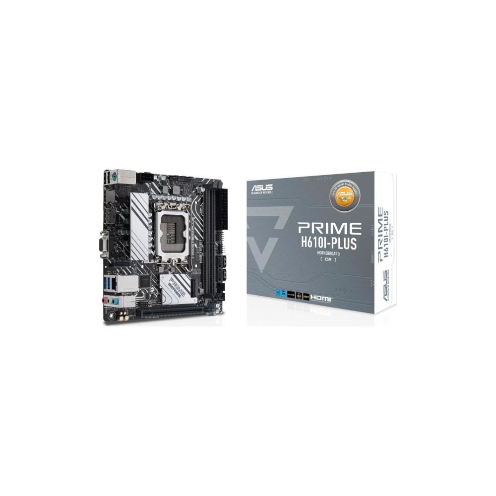 Produktbild för ASUS PRIME H610I-PLUS-CSM - moderkort - mini ITX - LGA1700-uttag - H610