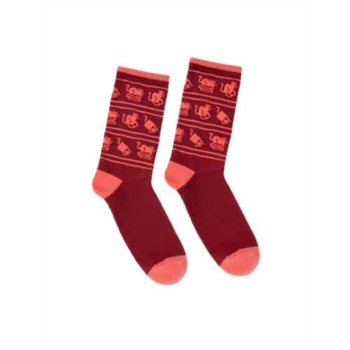 Out of Print Cats and Stacks Socks - Large