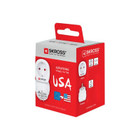 Produktbild för SKROSS Europe to USA - kontaktadaptersats - Eurokontakt, CEI 23-16/VII / CEE 7/3 till NEMA 5-15