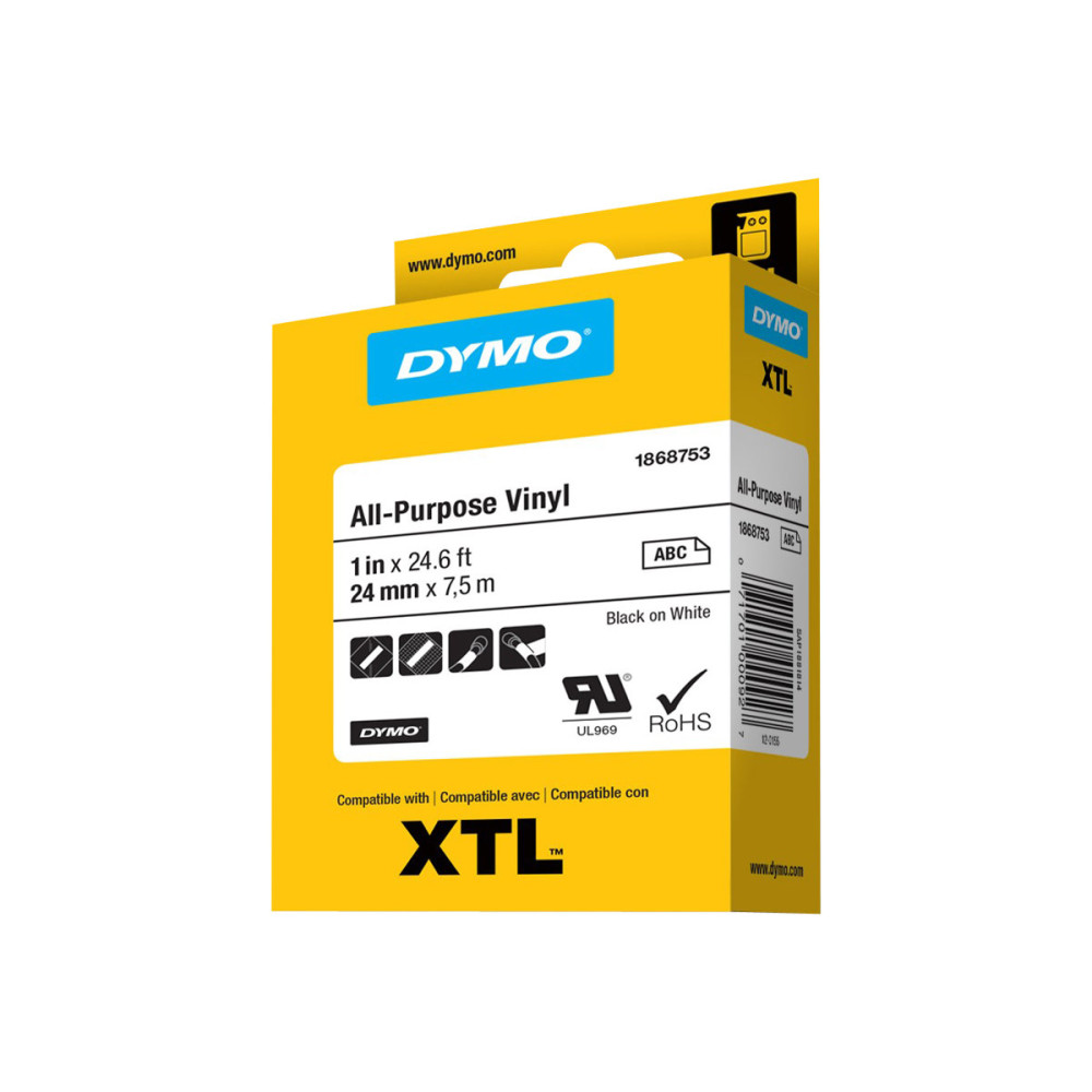 Produktbild för DYMO XTL All-Purpose - tejp - 1 kassett(er) - Rulle (2,4 cm x 7 m)