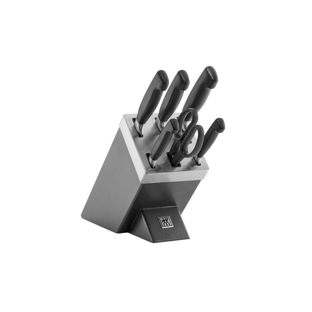 Produktbild för ZWILLING FOUR STAR Knivset med självslipande block 7 delar....