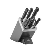 Produktbild för ZWILLING FOUR STAR Knivset med självslipande block 7 delar....