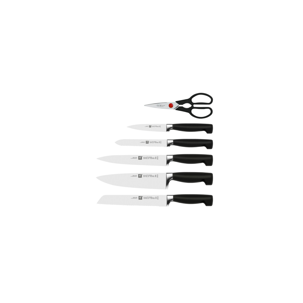 Produktbild för ZWILLING FOUR STAR Knivset med självslipande block 7 delar....