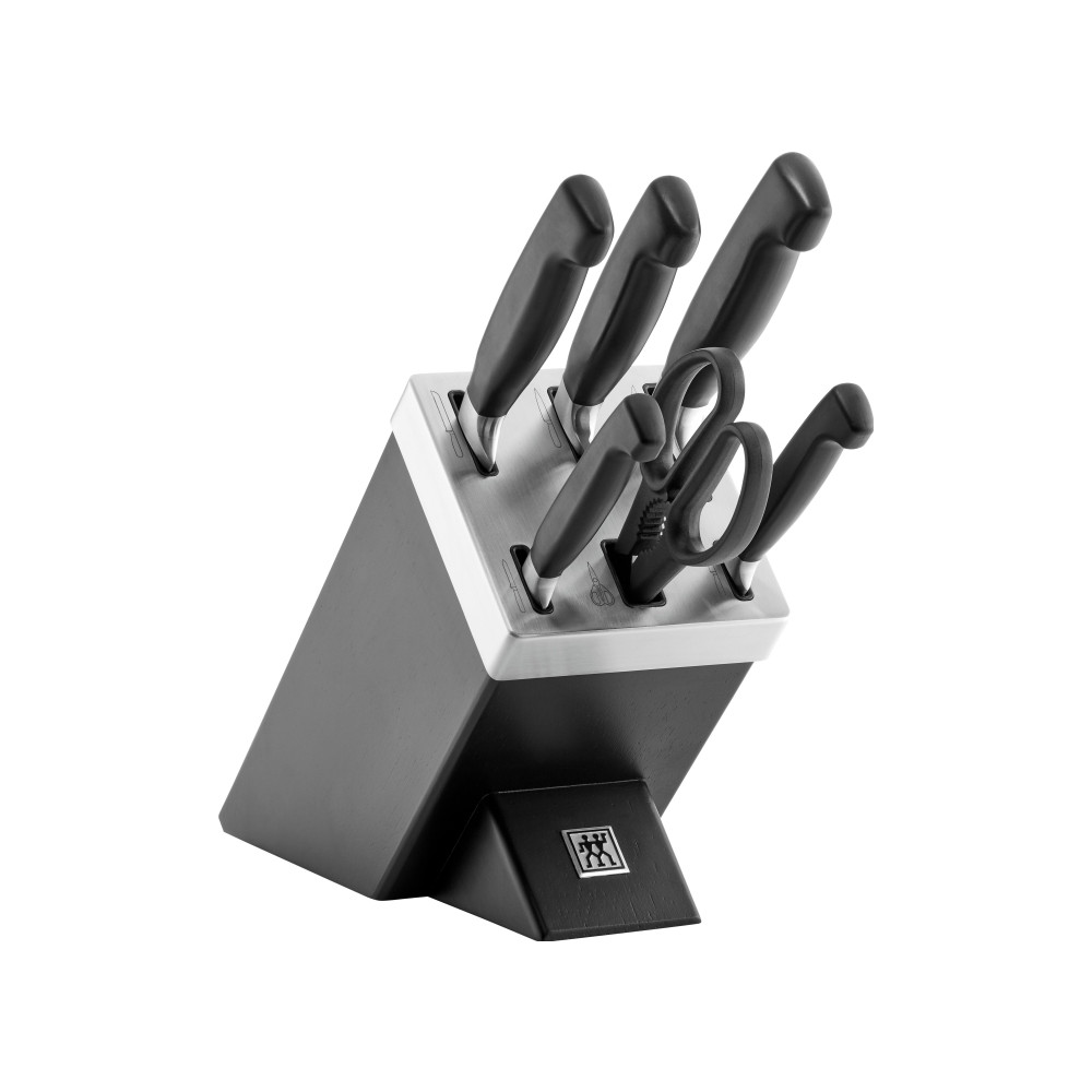 Produktbild för ZWILLING FOUR STAR Knivset med självslipande block 7 delar....
