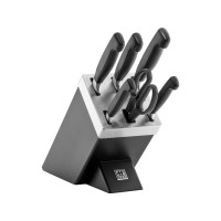Produktbild för ZWILLING FOUR STAR Knivset med självslipande block 7 delar....