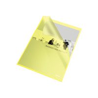 Produktbild för Esselte Standard Plus - L-formad mapp - för A4 - kapacitet: 40 ark - transparent gul (paket om 100)