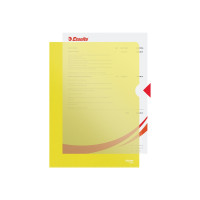 Produktbild för Esselte Standard Plus - L-formad mapp - för A4 - kapacitet: 40 ark - transparent gul (paket om 100)