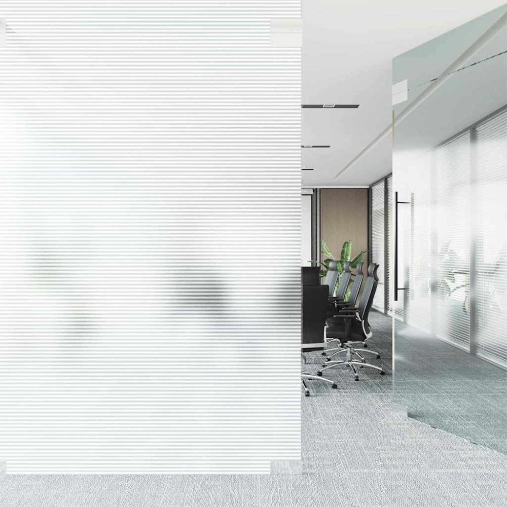 Produktbild för Självhäftande Fönsterfilm Frostade ränder 90 x 500 cm PVC
