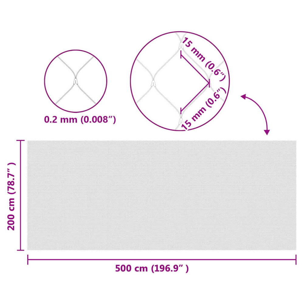 Produktbild för Fågel Skyddsnät Grön 2 x 5 m polyeten