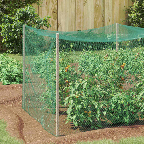 vidaXL Fågel Skyddsnät Grön 4 x 10 m polyeten