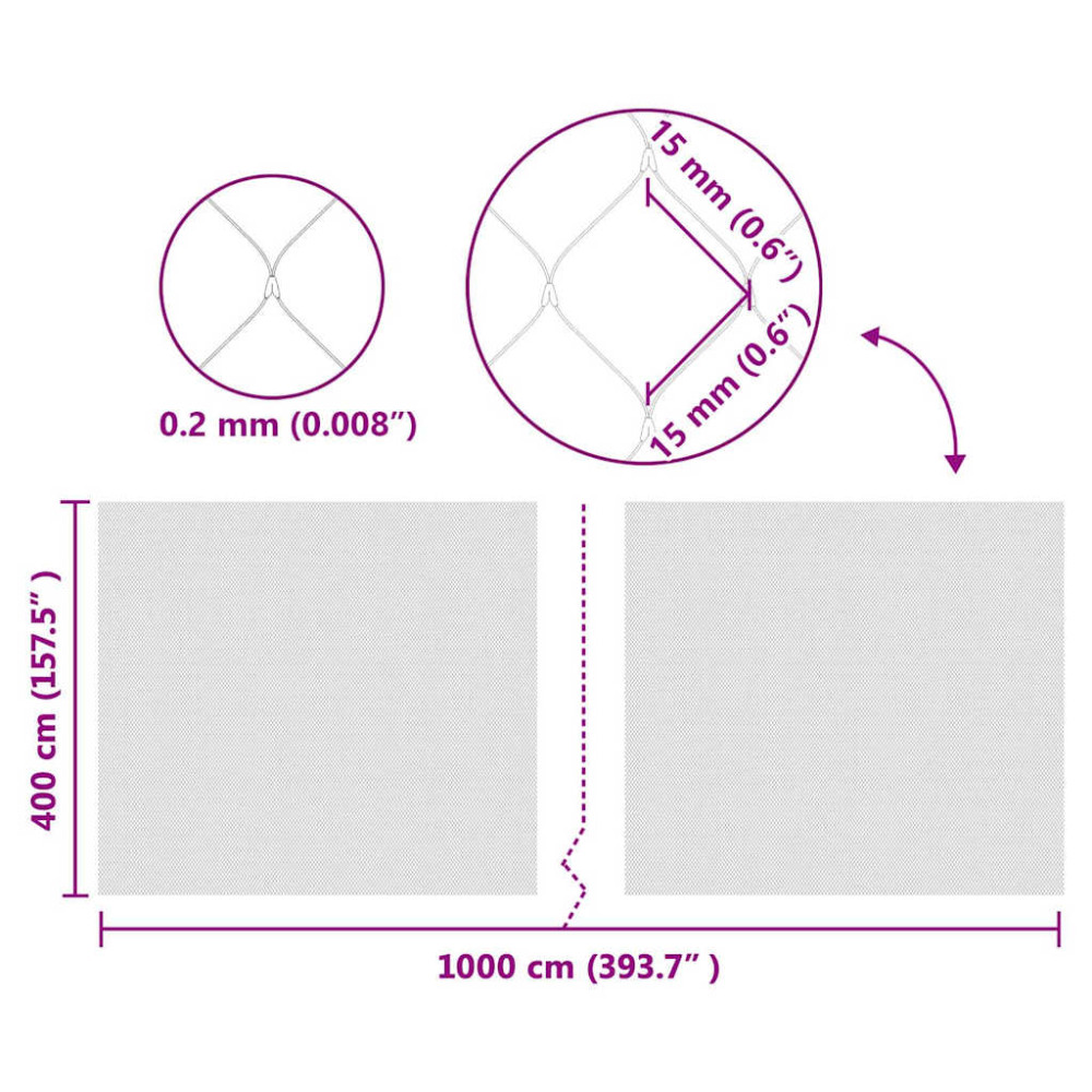 Produktbild för Fågel Skyddsnät Grön 4 x 10 m polyeten