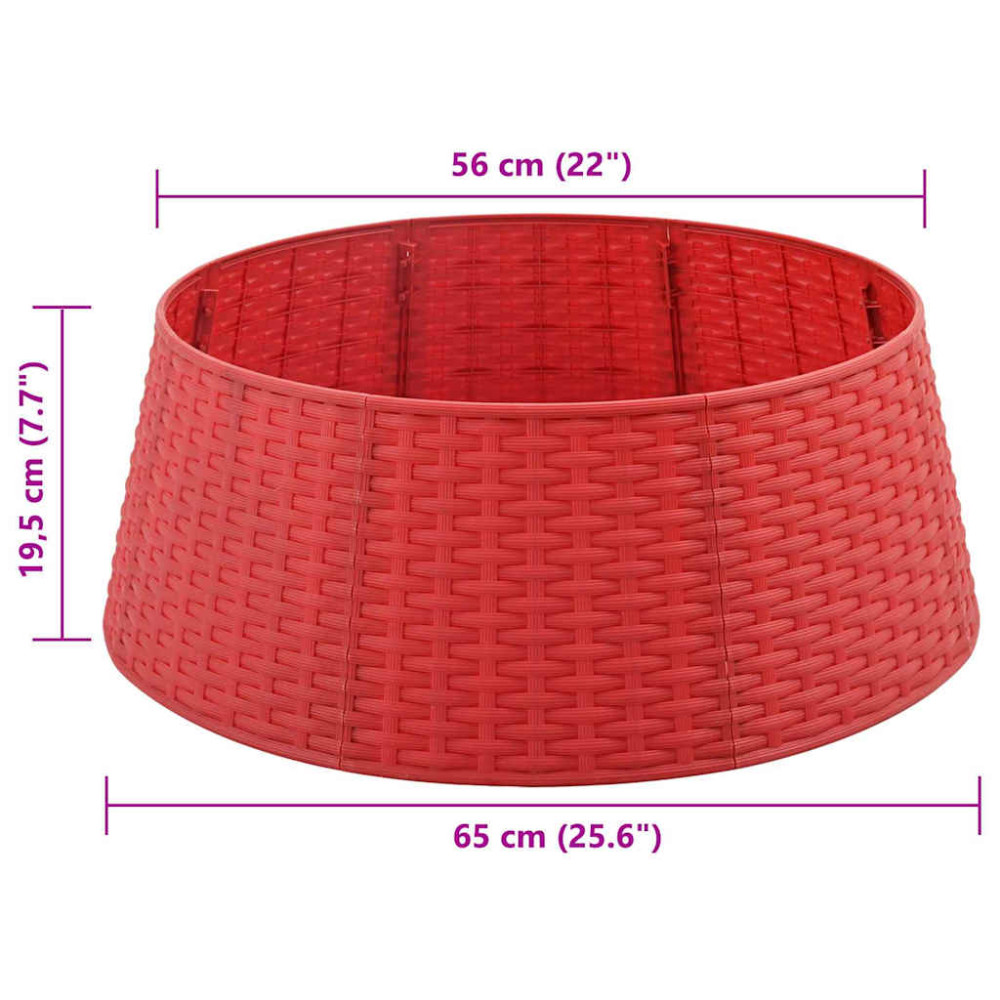 Produktbild för Julfåll Röd Ø 65 x 24 cm Plast