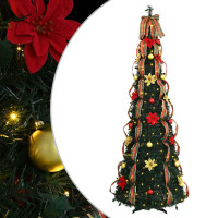 Produktbild för Konstgjord julgran med 150 LED-lampor Grön 185 cm PVC