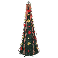 Produktbild för Konstgjord julgran med 150 LED-lampor Grön 185 cm PVC