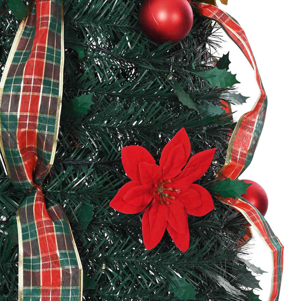 Produktbild för Konstgjord julgran med 150 LED-lampor Grön 185 cm PVC