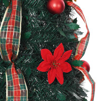 Produktbild för Konstgjord julgran med 200 LED-lampor Grön 215 cm PVC