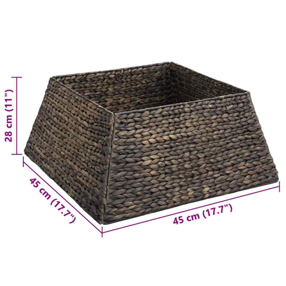 Produktbild för Julträdskrage Svart 60 x 60 x 28 cm Vattenhyacint