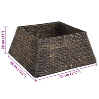 Produktbild för Julträdskrage Svart 60 x 60 x 28 cm Vattenhyacint