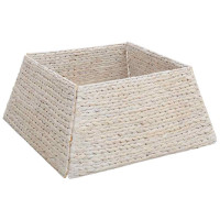 Produktbild för Julträdskrage Vit 60 x 60 x 28 cm Vattenhyacint