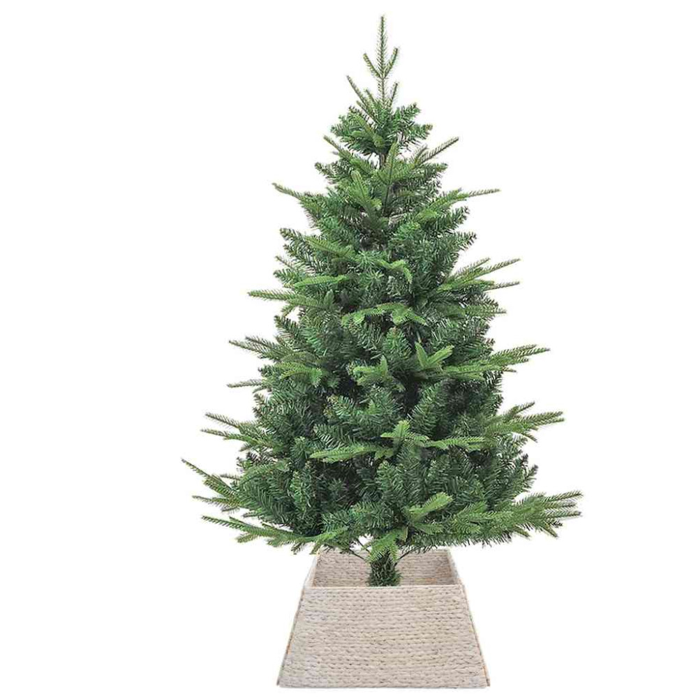 Produktbild för Julträdskrage Vit 60 x 60 x 28 cm Vattenhyacint