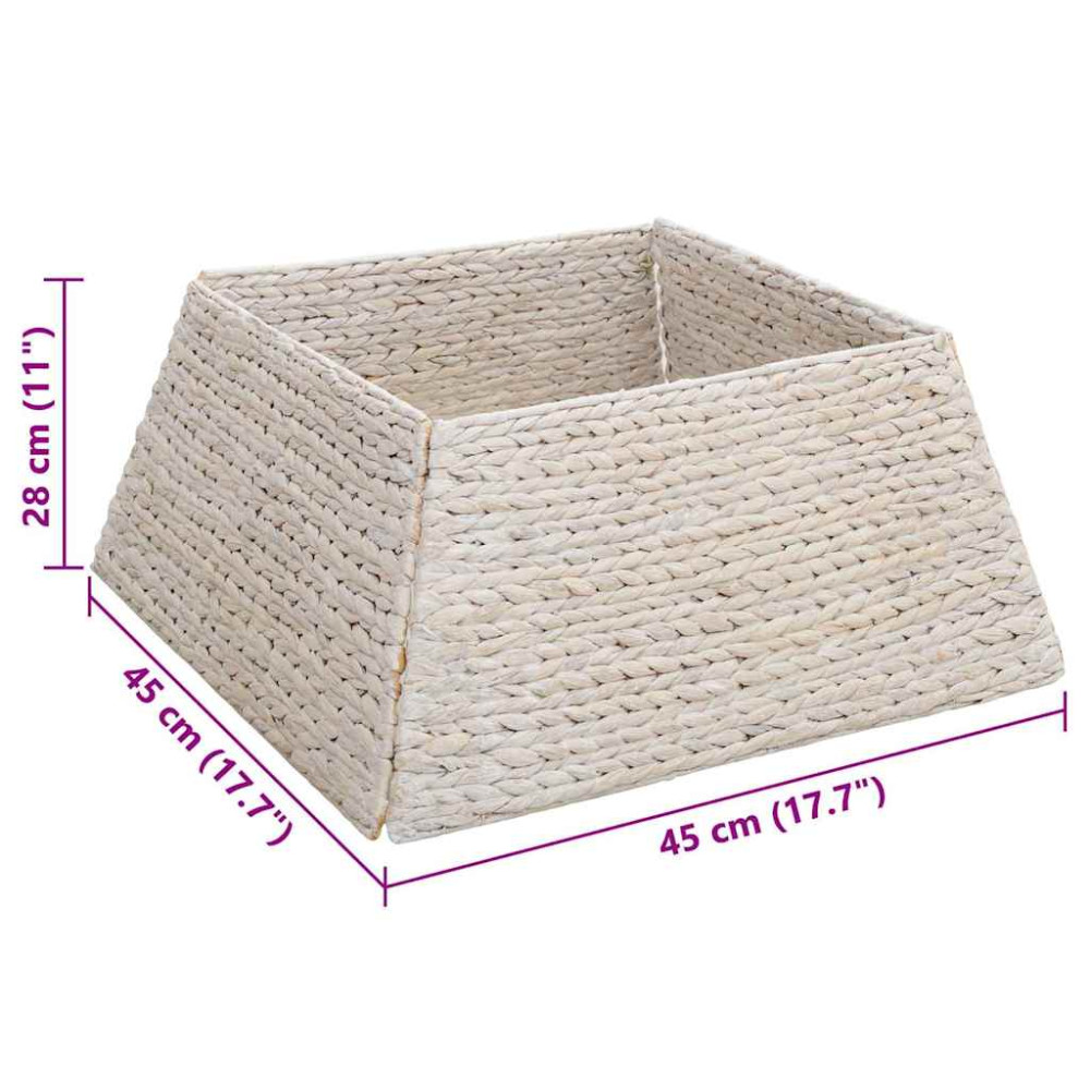 Produktbild för Julträdskrage Vit 60 x 60 x 28 cm Vattenhyacint