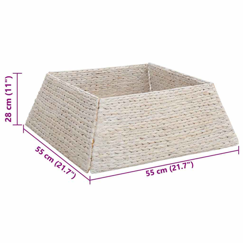 Produktbild för Julträdskrage Vit 70 x 70 x 28 cm Vattenhyacint