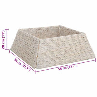 Produktbild för Julträdskrage Vit 70 x 70 x 28 cm Vattenhyacint