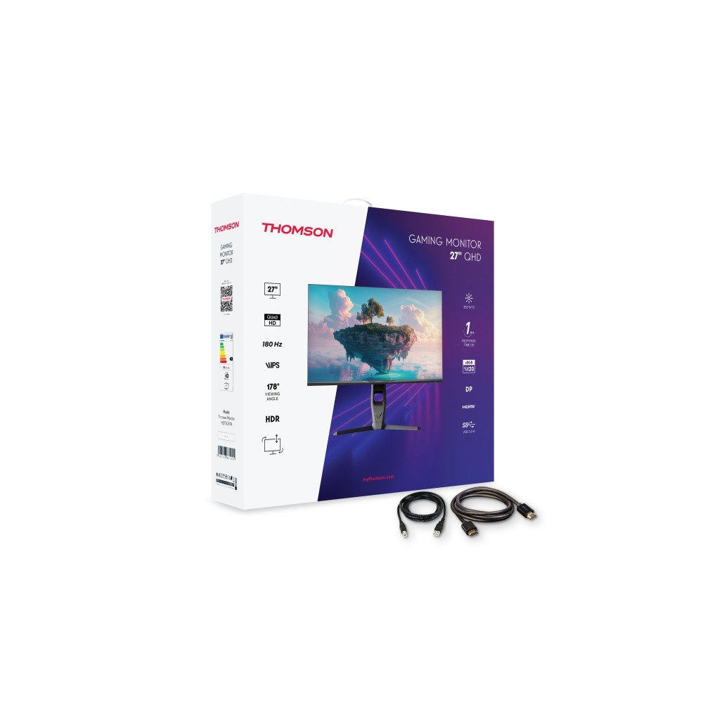 Produktbild för Thomson M27QG5Y14, 68,6 cm (27"), 2560 x 1440 pixlar, Quad H...