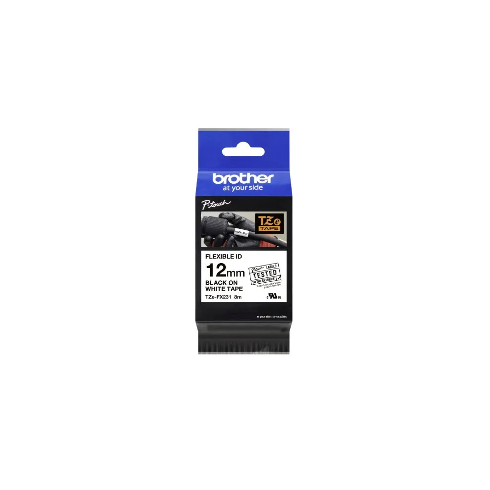 Produktbild för Brother TZe-FX231 - bandlaminat - 1 kassett(er) - Rulle (1,2 cm x 8 m)