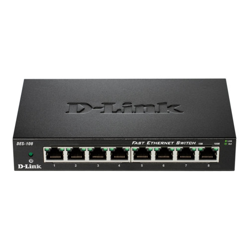 D-Link Systems D-Link DES 108 - switch - 8 portar - Switchar & Hubbar
