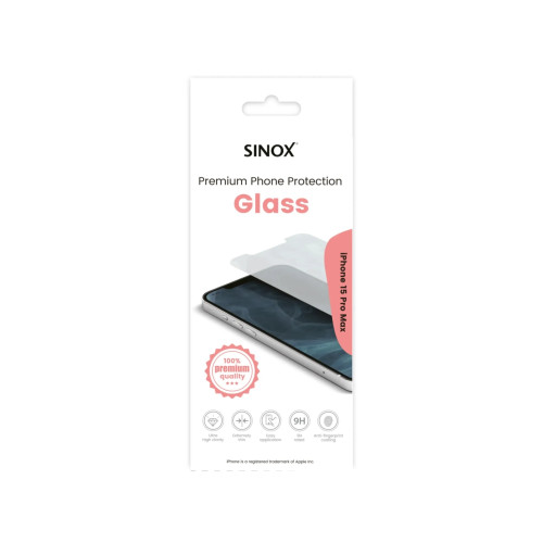 Sinox beslag Sinox SOE9103, Apple, iPhone 15 Pro Max, Reptålig, Transpare...