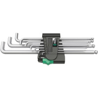 Produktbild för Wera 05133163001, Insexnyckel med L-handtag, Metrisk, 9 styc...