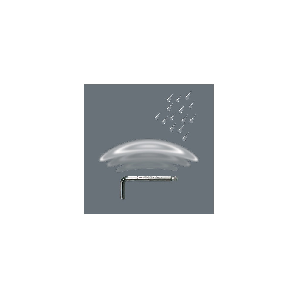 Produktbild för Wera 05133163001, Insexnyckel med L-handtag, Metrisk, 9 styc...