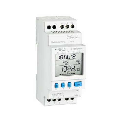 Solar Plus Digital ASTRO-kontaktur på DIN-skena (2 moduler 35 mm bred),...