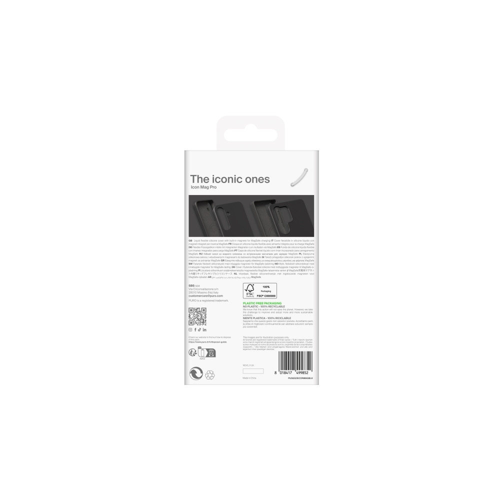 Produktbild för PURO PUSGS25UICONMAGBLK, Omslag, Samsung, Galaxy S25 Ultra,...