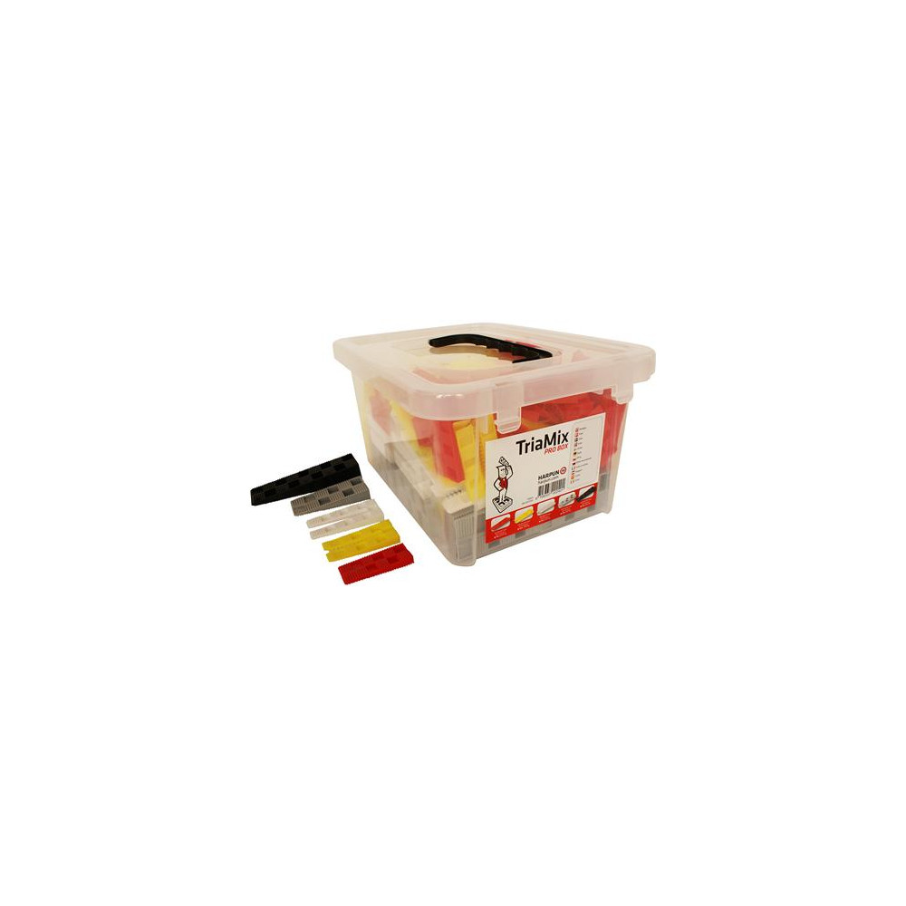 Produktbild för Plastkilar Triamix 240 st, assorterade i 5 storlekar (röd, g...