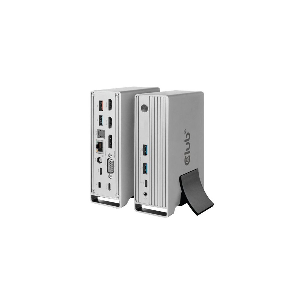 Produktbild för Club 3D - dockningsstation - USB-C - VGA, 2 x HDMI, DP - 1GbE