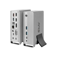 Produktbild för Club 3D - dockningsstation - USB-C - VGA, 2 x HDMI, DP - 1GbE