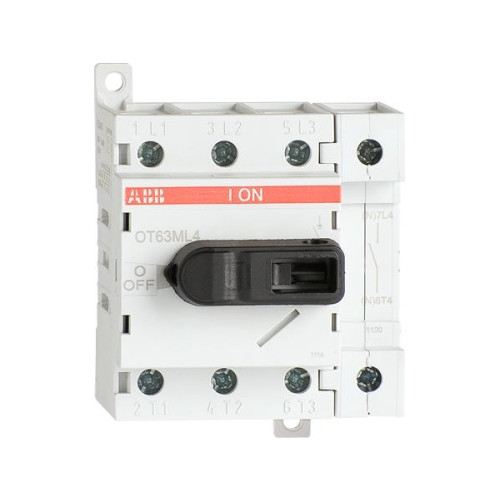 ABB ABB OT63ML4, Roterande brytare, 4P, Vit, Svart, IP20, 80 A,...