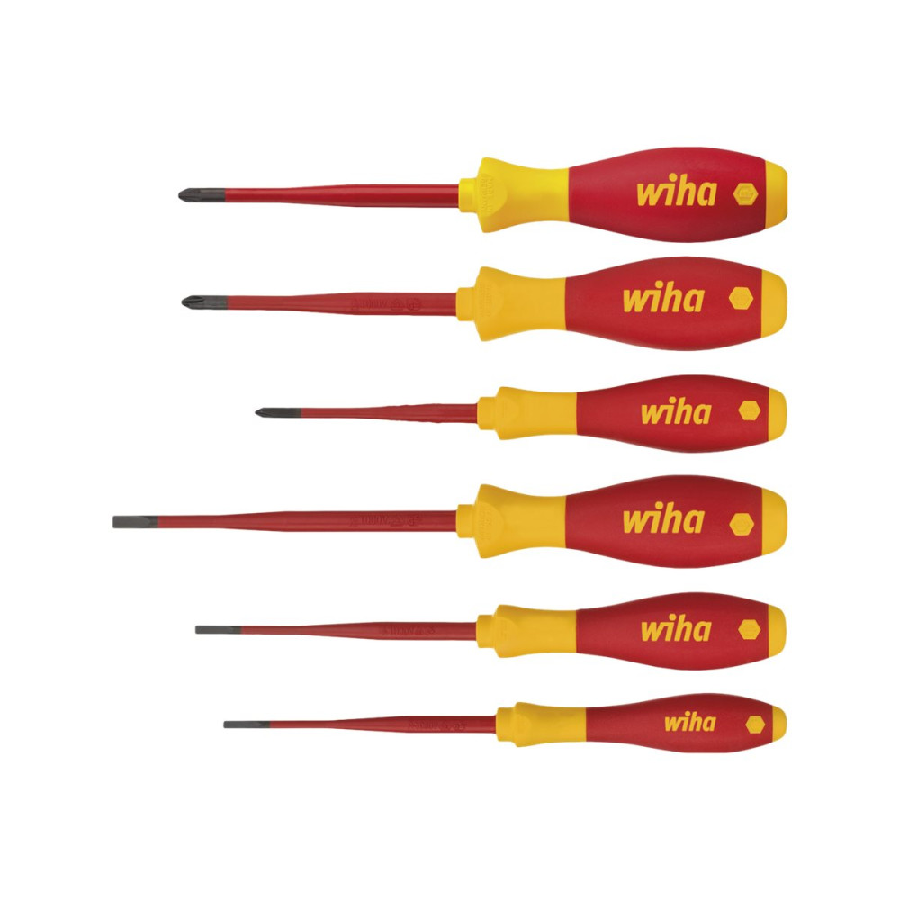 Produktbild för Wiha SoftFinish electric slimFix 3201 - skruvmejseluppsättning - 6 delar