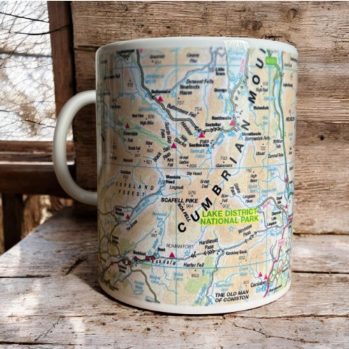 The Sugar Shed OS Map Ceramic Mug - Lake District National Park