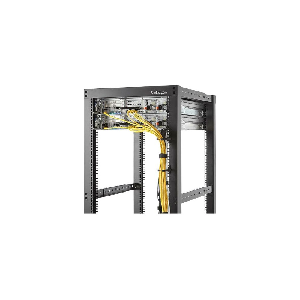 Produktbild för StarTech.com 1U Vertical 1.8 x 3.9in Server Rack Cable Management D-Ring Hook w/ Flexible Opening - Network Rack-Mount Cord Organizer Ring (CMHOOK1UN) - kabelhanteringsring - 1U