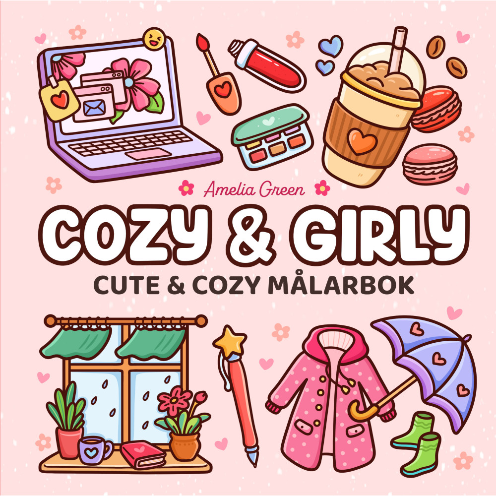 Produktbild för Cozy & girly målarbok (häftad)