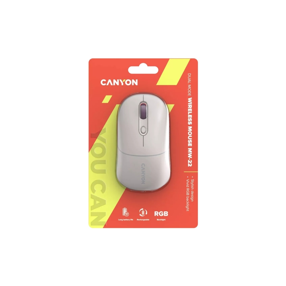Produktbild för Canyon MW-22, Ambidextrous, Optisk, RF trådlös + Bluetooth,...