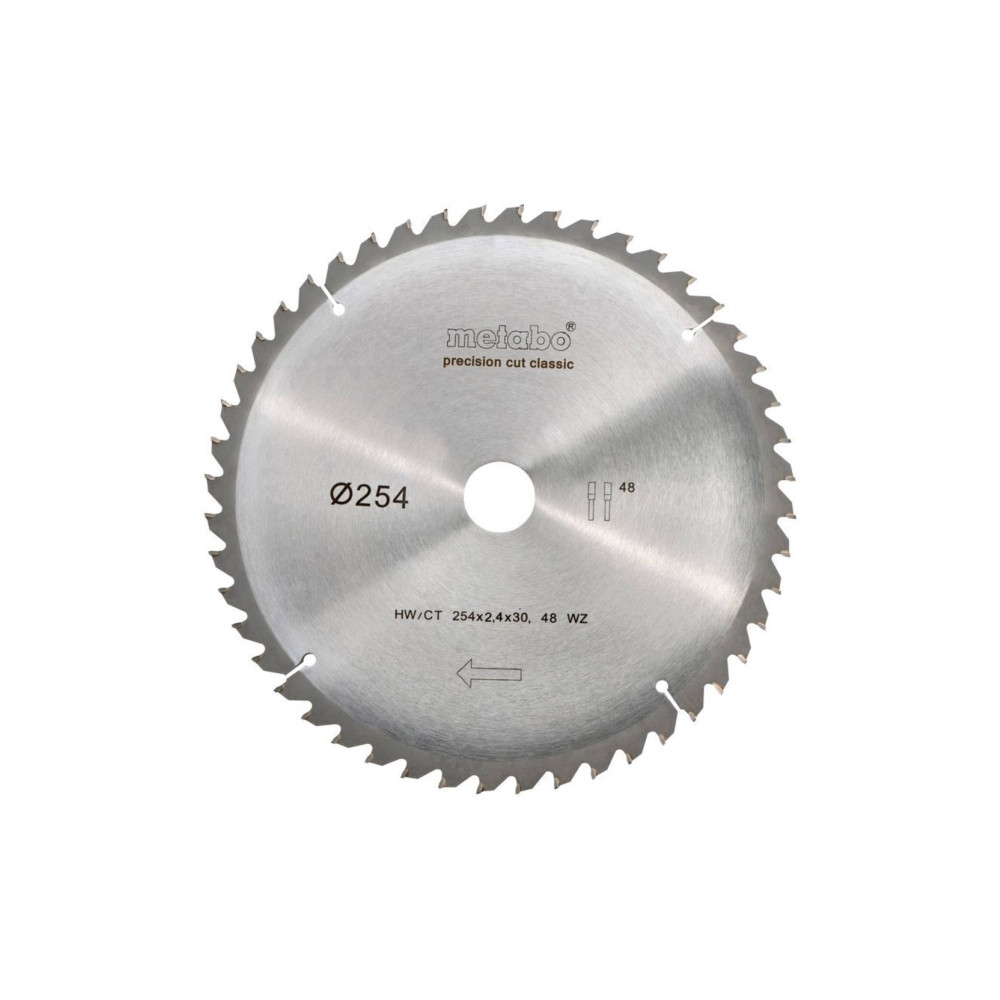 Produktbild för Metabo Classic Precision Cut Wood - cirkelsågblad - för trä, plywood, mjuka träslag, lövträ, träfanér, MDF-skiva, kompositmaterial, obehandlad spånplatta