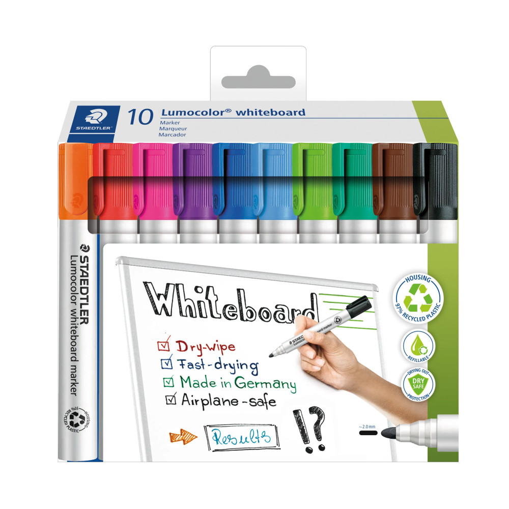 Produktbild för STAEDTLER Lumocolor® 351 C10 whiteboardpenna